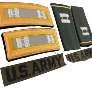 US Army Dress Uniform Captain Rank Insignia Lot of 6 – Shoulder Patches Set